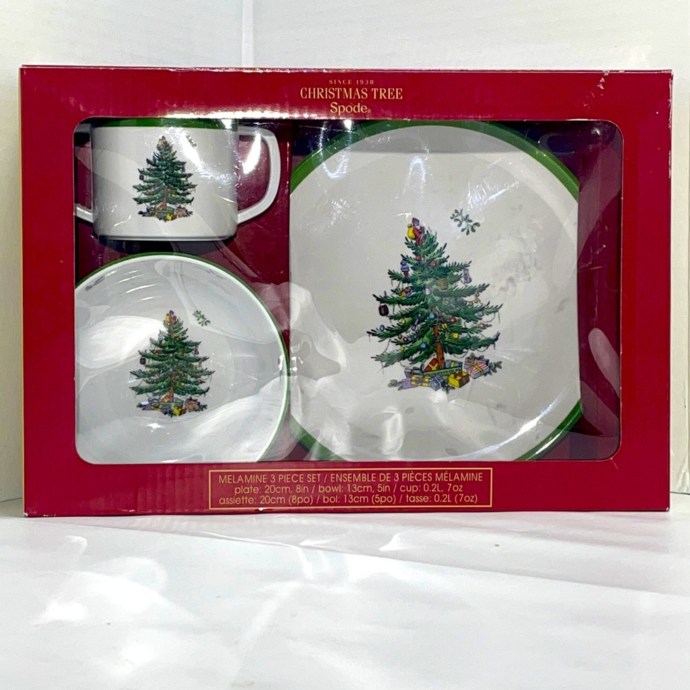 Spode "Christmas Tree" Melamine 3 Piece Set